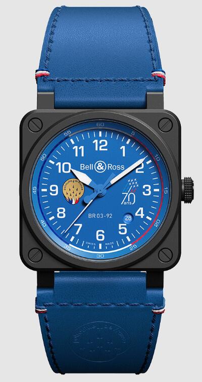 Review Bell and Ross BR 03 Replica Watch BR 03-92 PATROUILLE DE FRANCE 70TH ANNIVERSARY BR0392-PAF7-CE/SCA